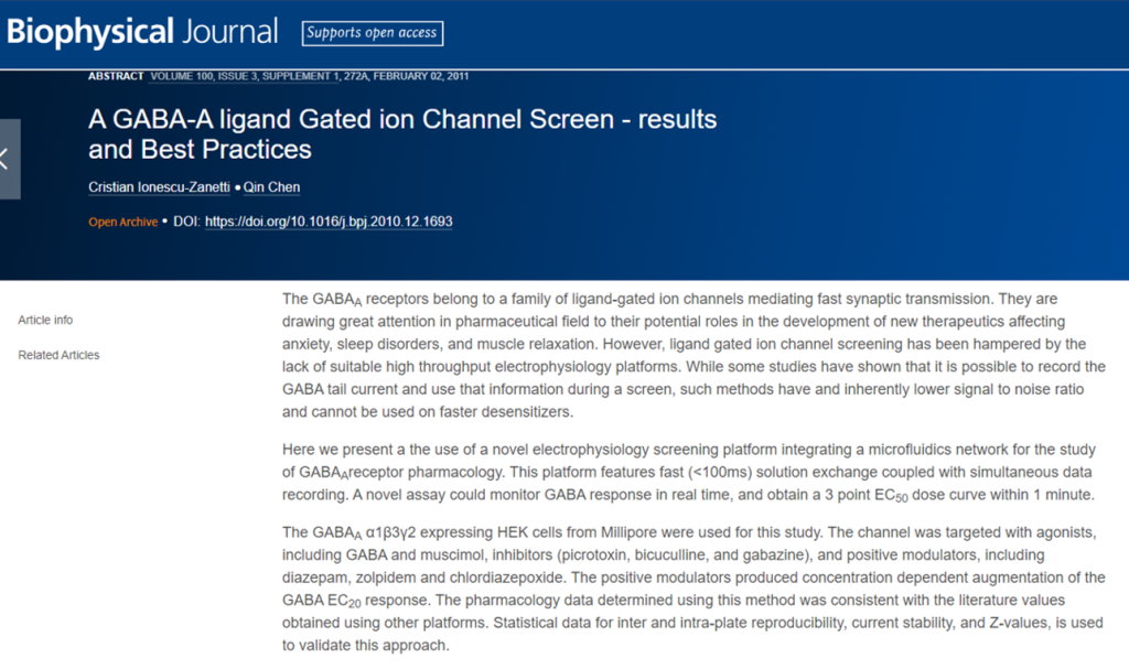 A GABA A ligand Gated ion Channel Screen results and Best Practices