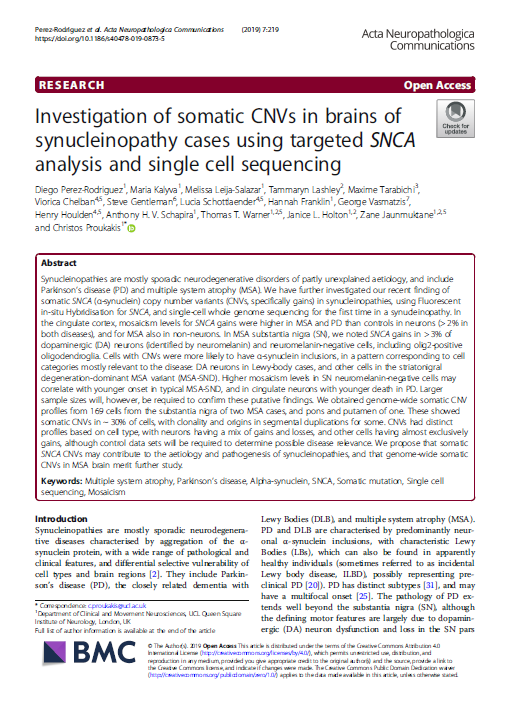 Investigation of somatic CNVs in brains