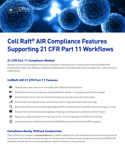 cellraft air 21 cfr part 11 flyer thumbnail